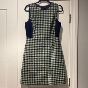 Wool blue and green Hobbs dress